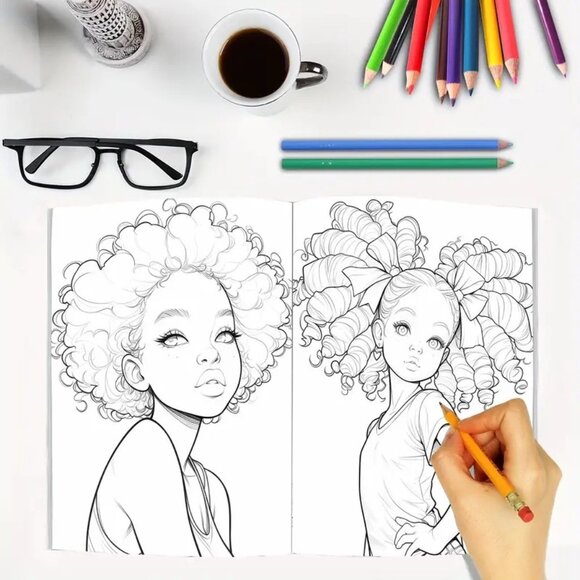 Sweet Black Girl Coloring Book (SKU #0423) - Picture 2 of 5